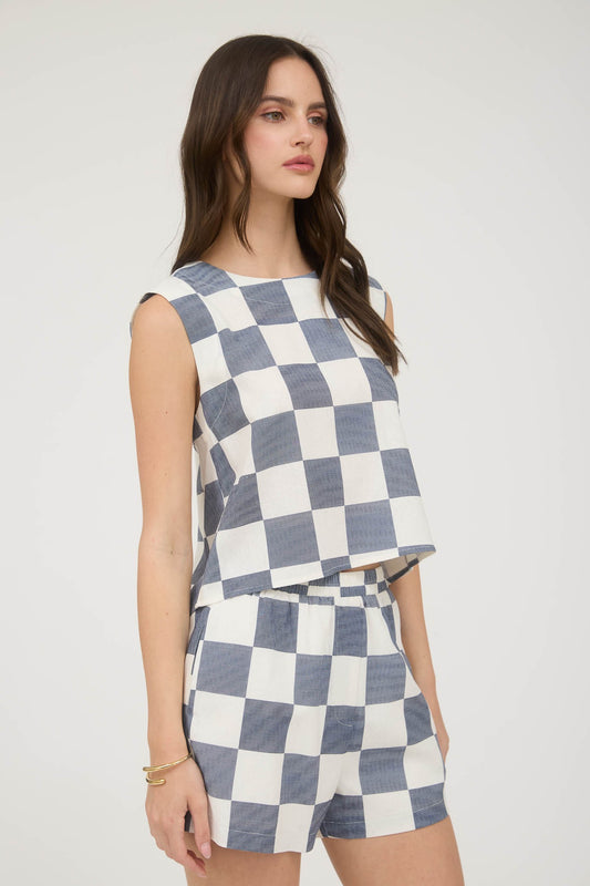 Conjunto de lino de top y short