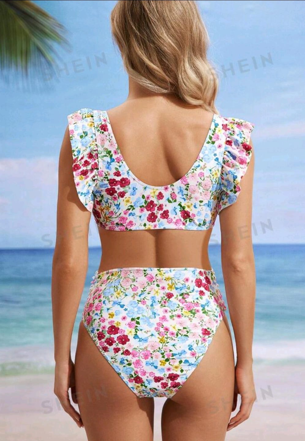 Traje de baño maternidad 2 piezas print floral