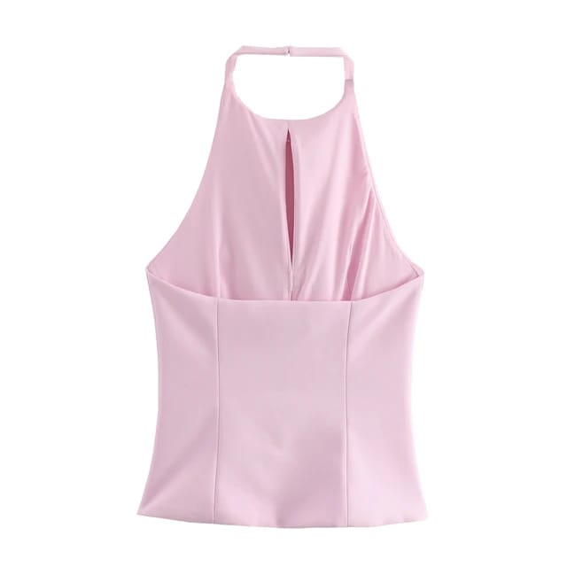 Top rosa sin espalda Corre talla algo pequeña