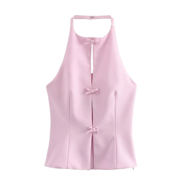 Top rosa sin espalda Corre talla algo pequeña