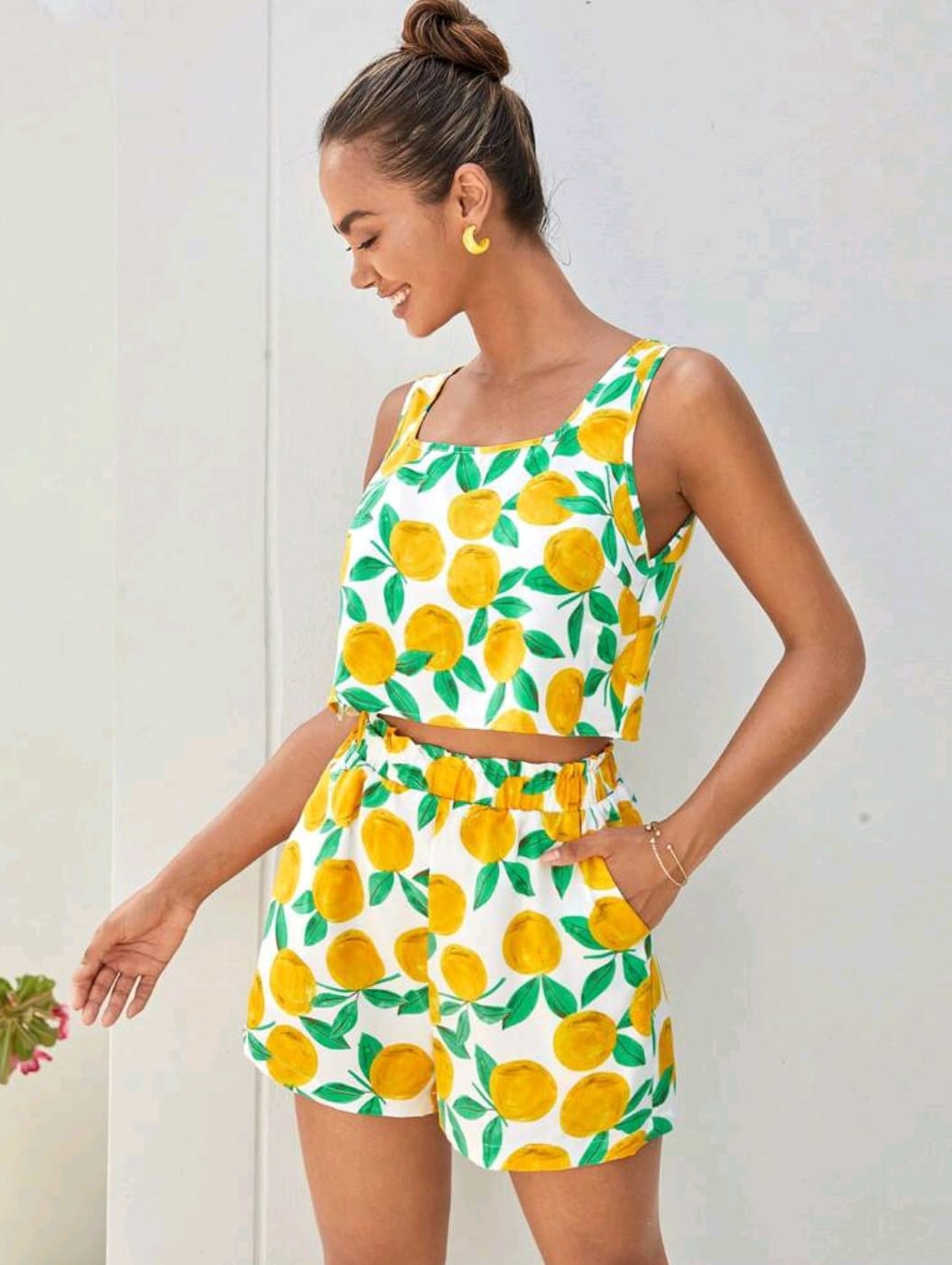 Conjunto de short con print de limones