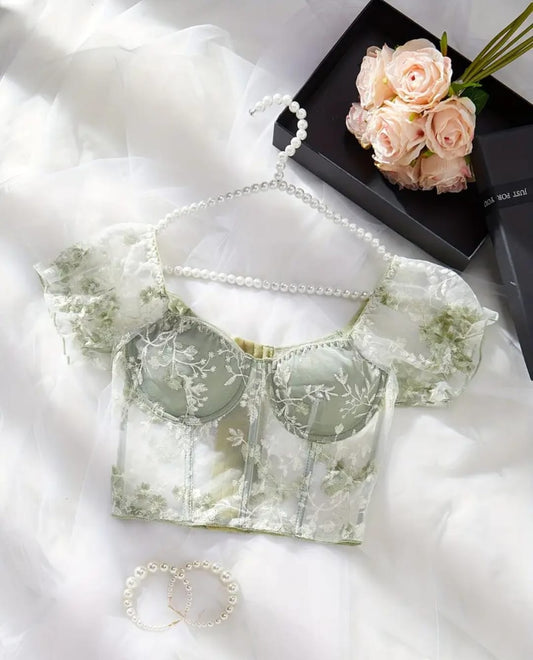 Bustier Encaje Verde
