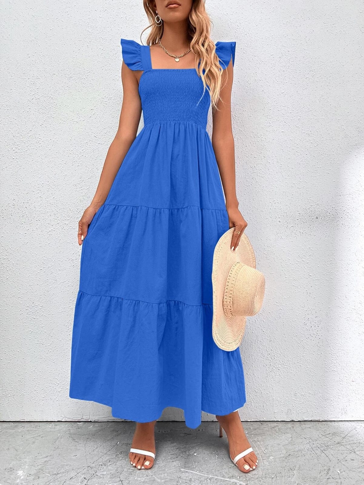 Vestido largo azul