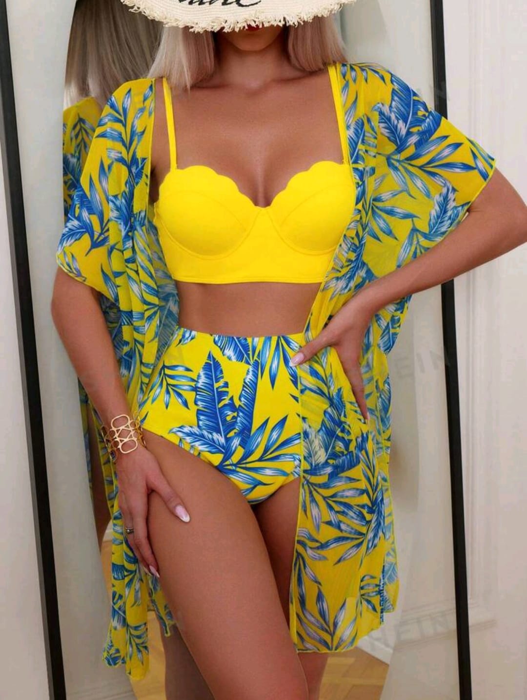 Traje de baño Amarillo 3pcs