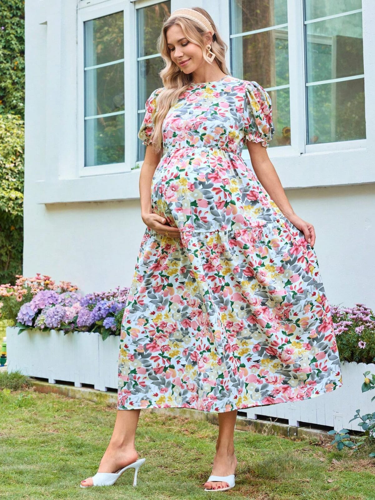 Vestido Maternidad Estampado largo