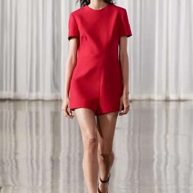 Romper Rojo con Lazos en espalda