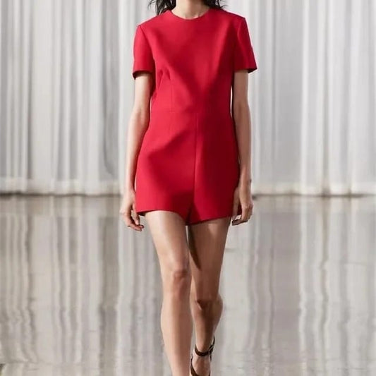 Romper Rojo con Lazos en espalda