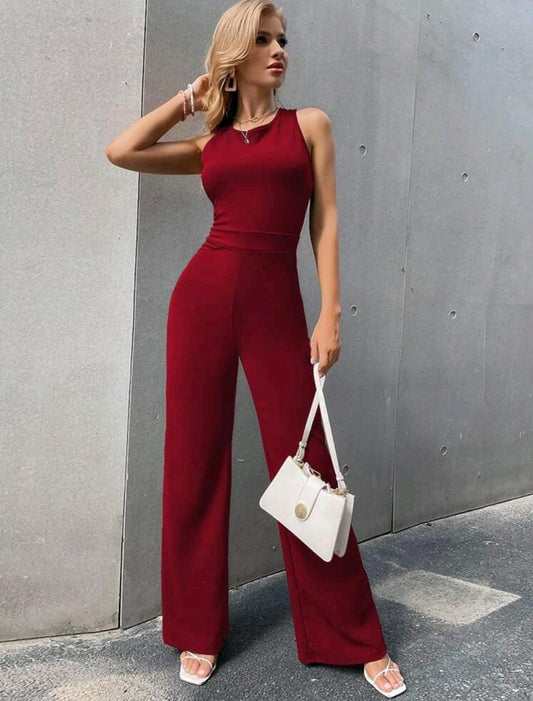 Jumpsuit rojo vino