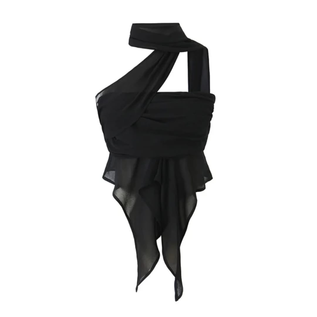 Top para mujer estilo crop top en tendencia sin hombros