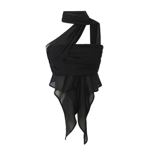 Top para mujer estilo crop top en tendencia sin hombros