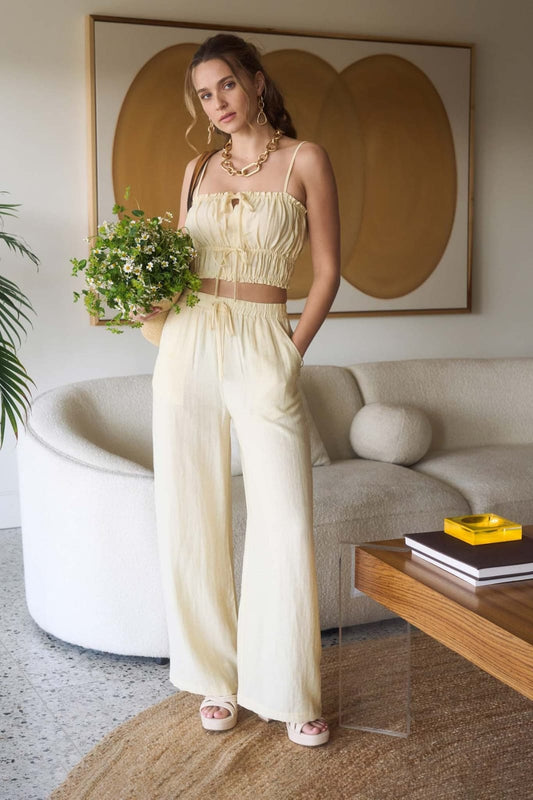 Conjunto de Top y Pantalon de Lino