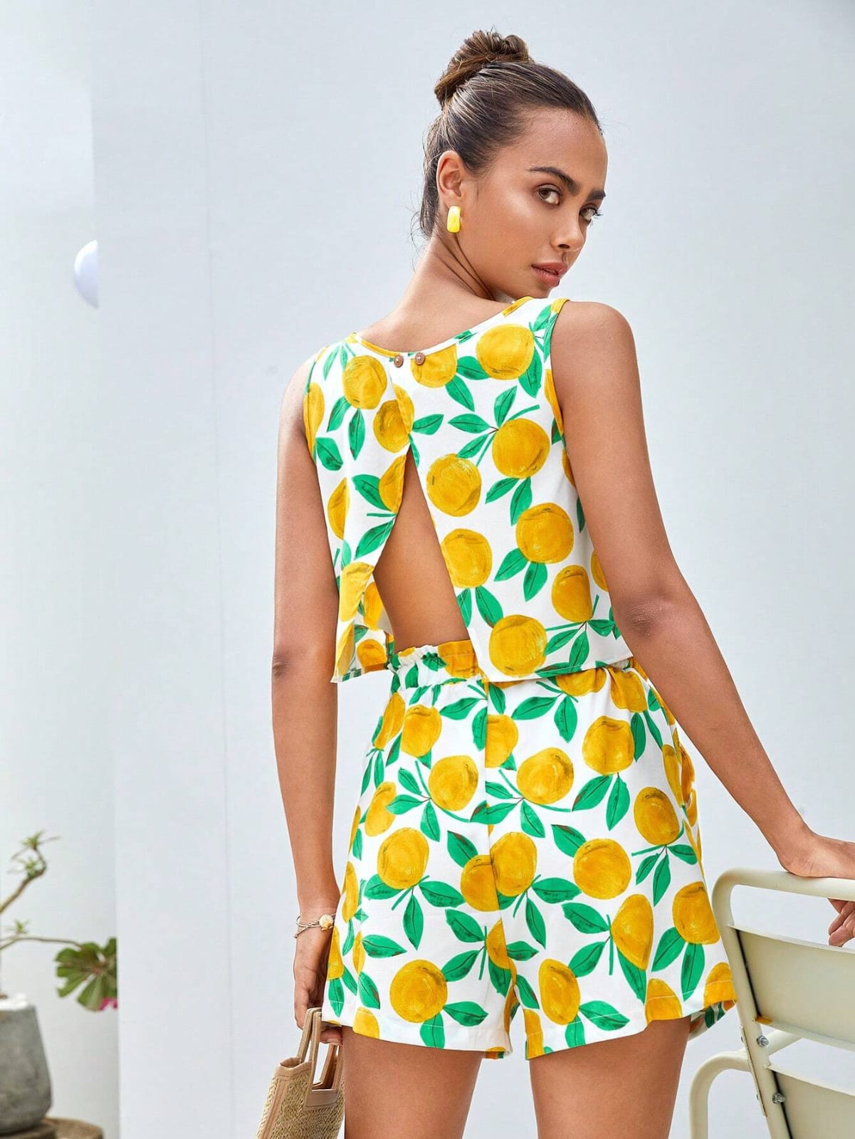 Conjunto de short con print de limones