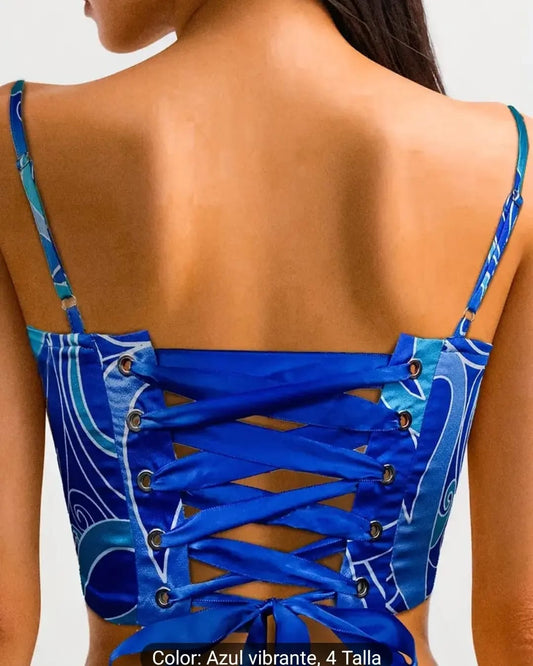 Top Corset Azul