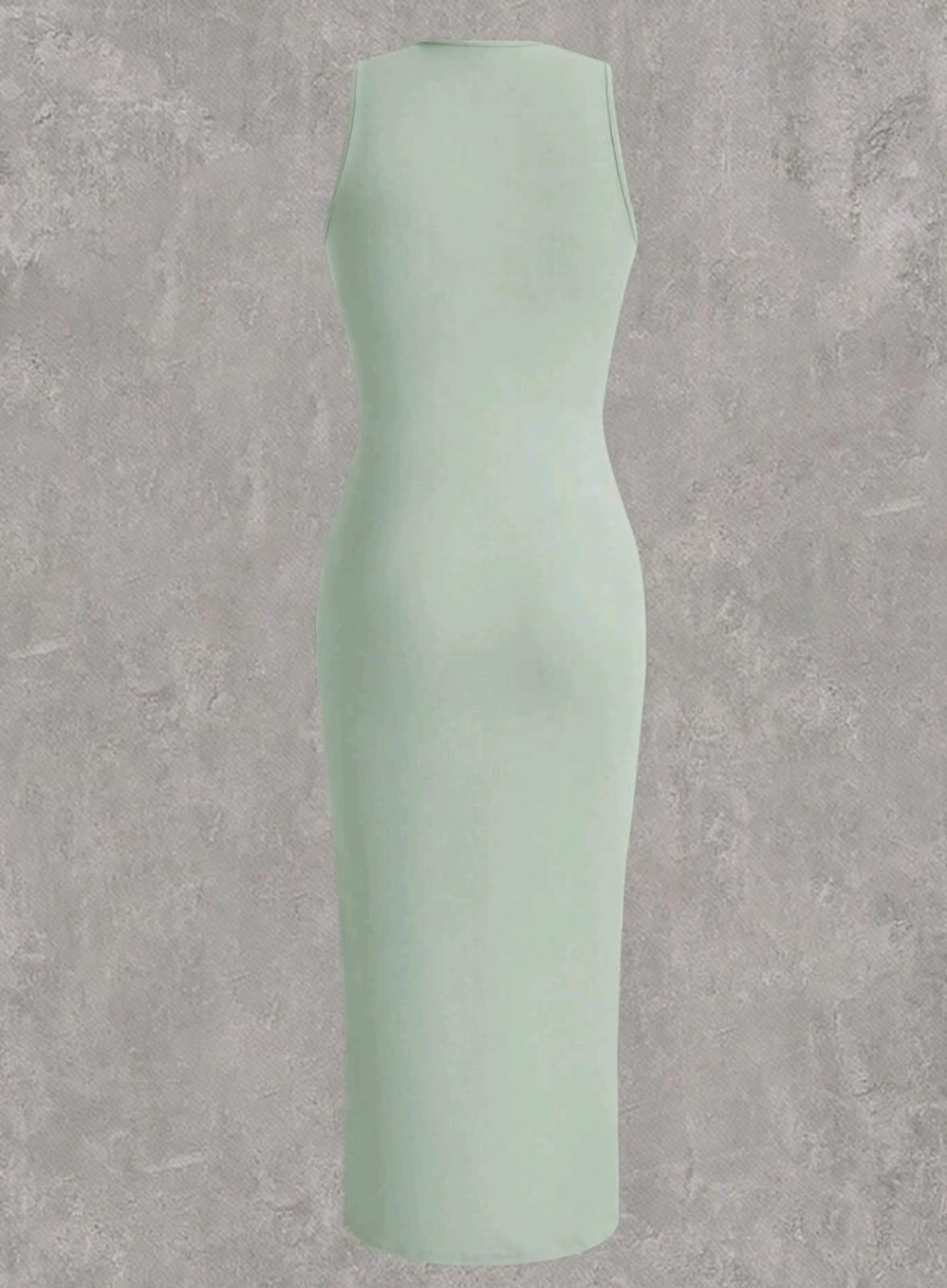 Vestido largo Básico Menta sin mangas