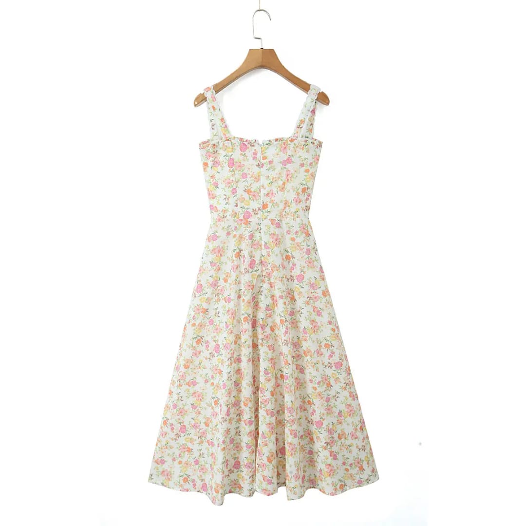 Vestido midi estampado floral Talla pequeña