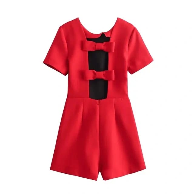 Romper Rojo con Lazos en espalda