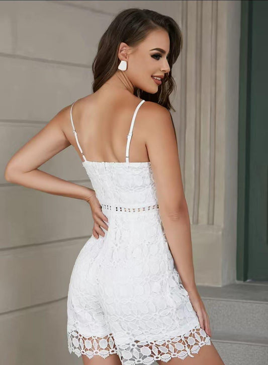 Romper blanco de tirantes