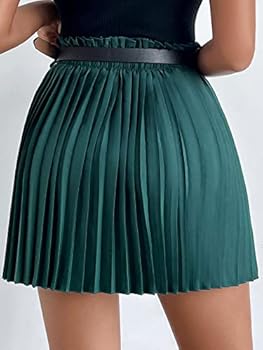 Falda verde con cinturón