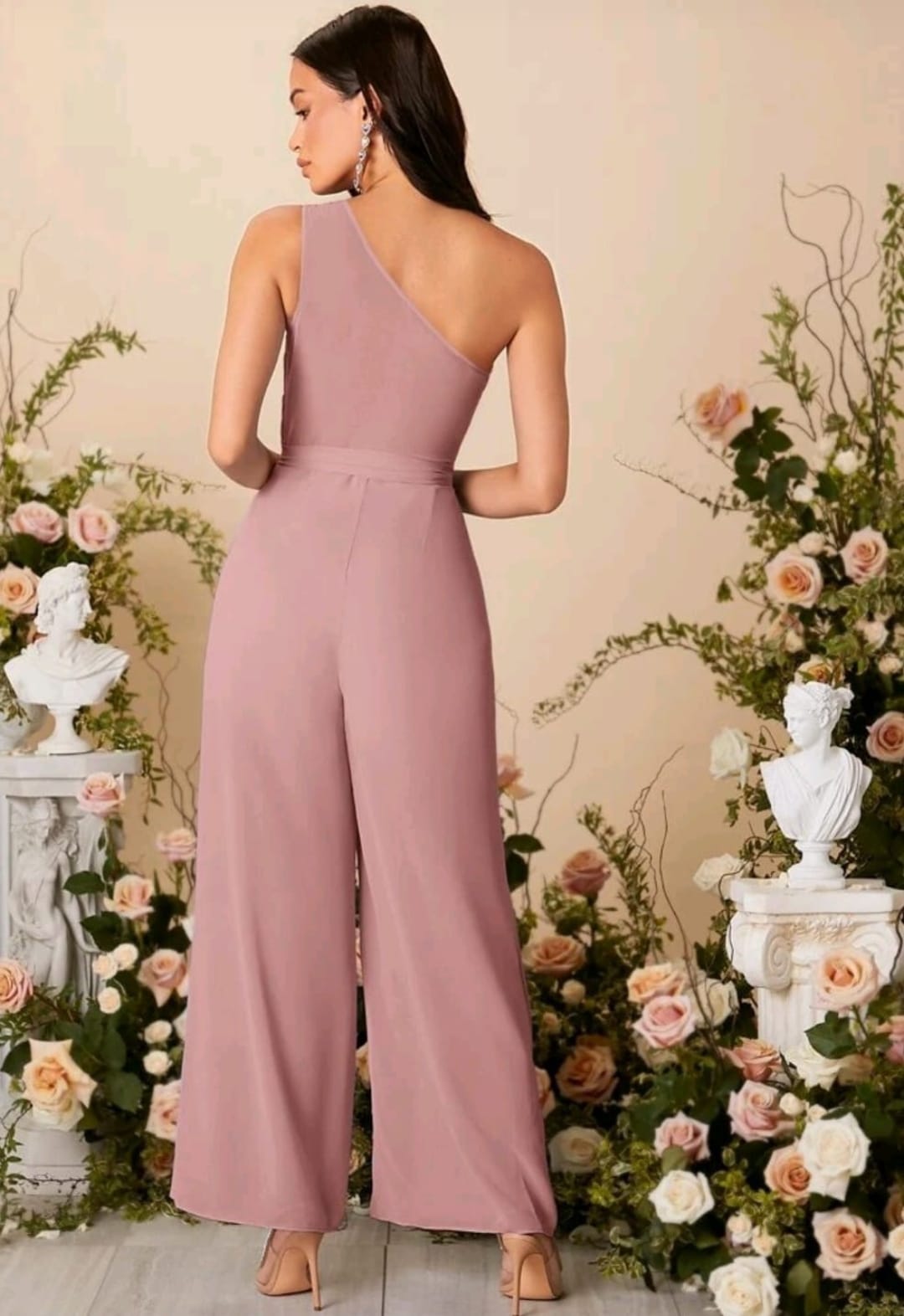 Jumpsuit rosado de una manga