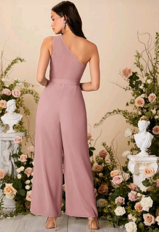 Jumpsuit rosado de una manga