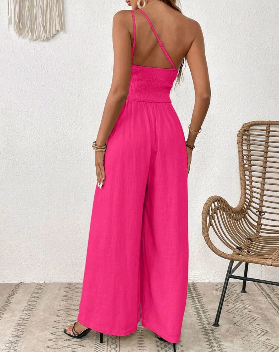Jumpsuit fucsia de tirantes