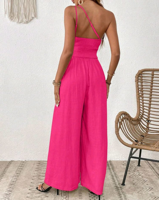 Jumpsuit fucsia de tirantes