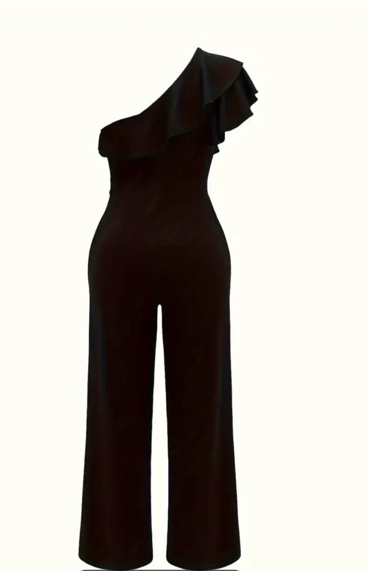 Jumpsuit asimetrico elegante negro