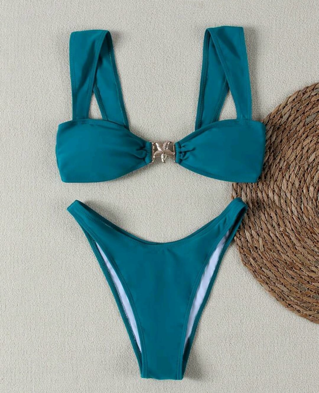Traje de baño de dos piezas para mujer con diseño de estrella de mar