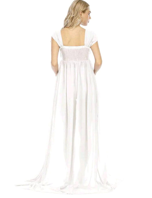 Vestido Maternidad para Fotografía color blanco