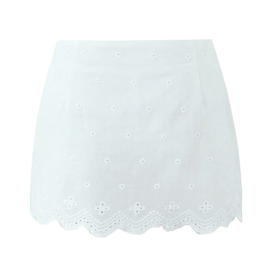 Falda de algodón blanca para verano