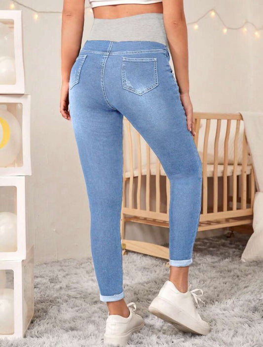 Jeans de maternidad tipo tubo