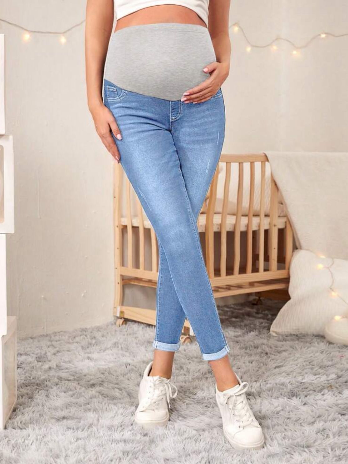 Jeans de maternidad tipo tubo