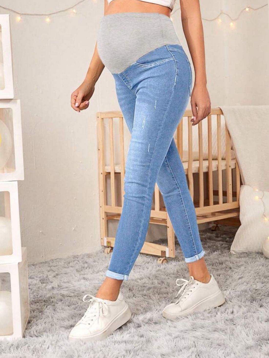 Jeans de maternidad tipo tubo