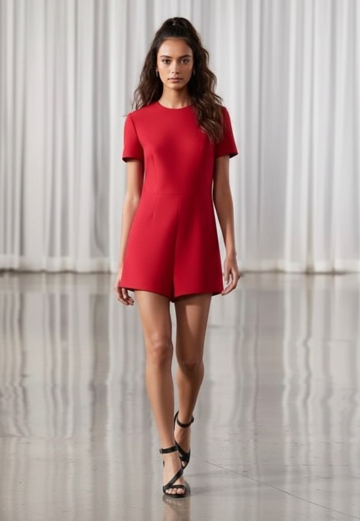 Romper Rojo con Lazos en espalda