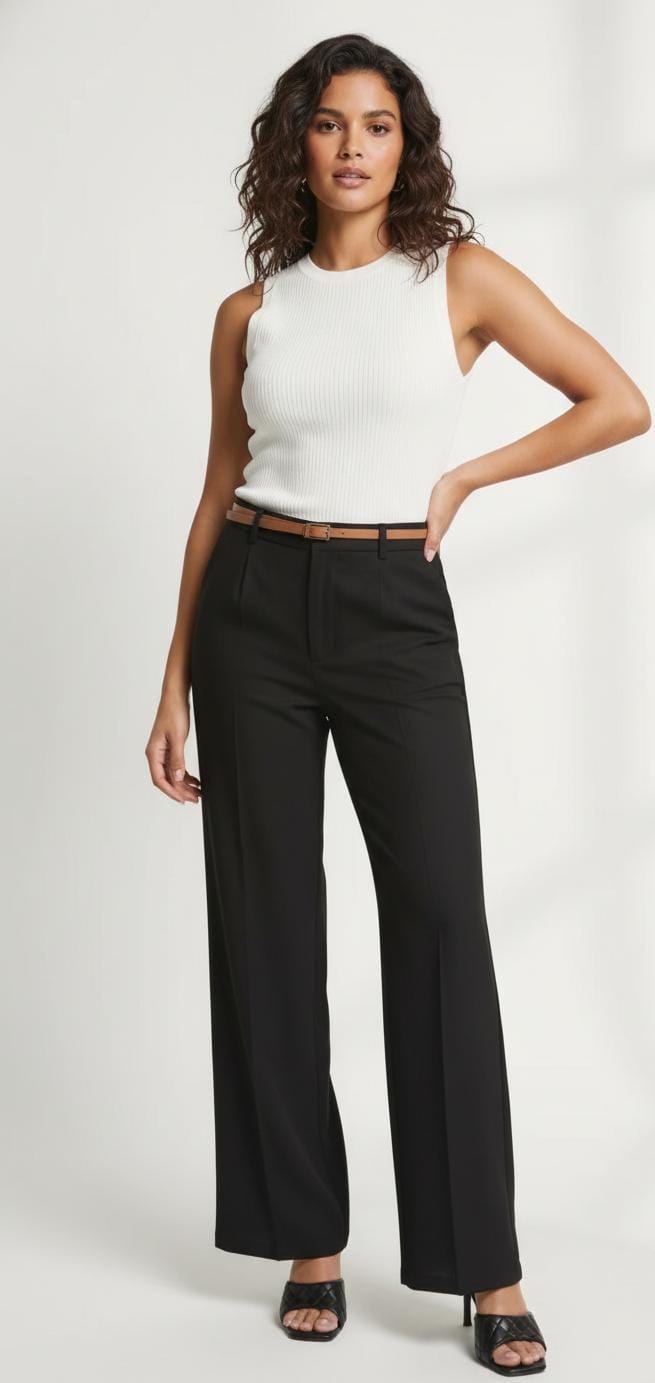 Pantalón de Lino con cinturón