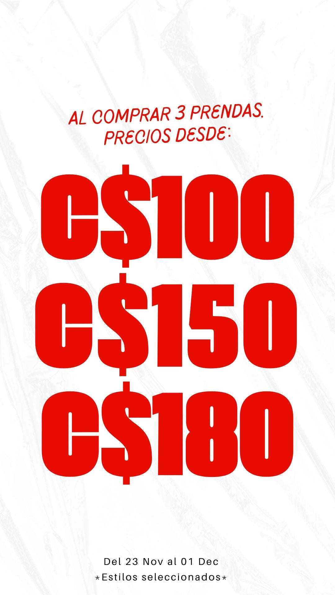 Black Week: C$100-C$180