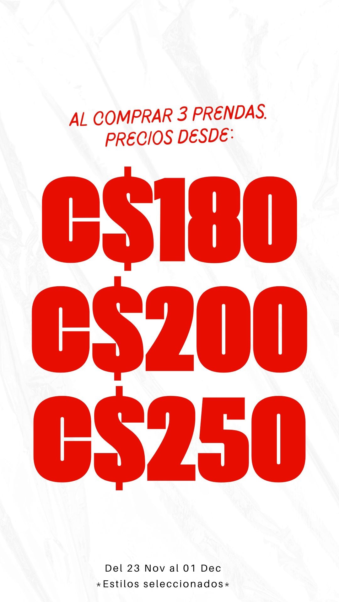 Black Week: C$200-C$250