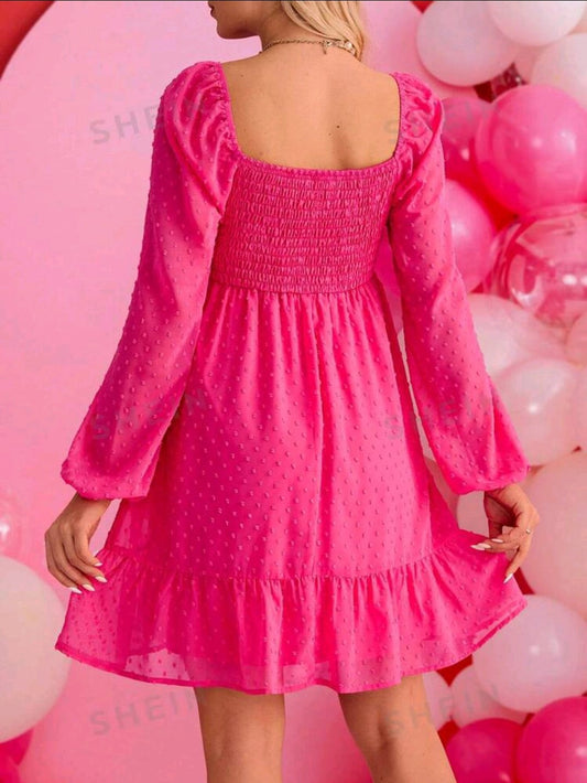 Vestido maternidad fucsia corto