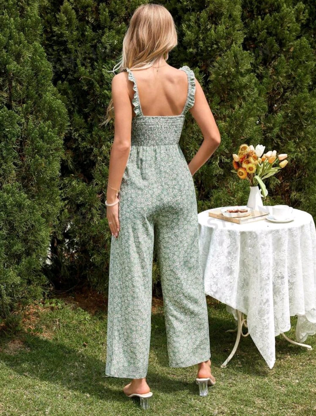 Jumpsuit verde maternidad