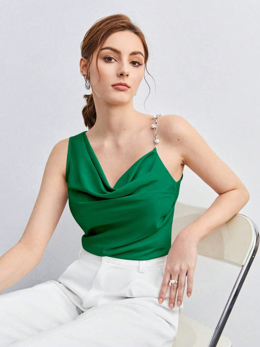 Blusa asimetrica verde