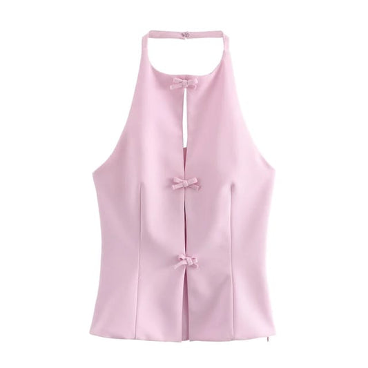 Top rosa sin espalda Corre talla algo pequeña
