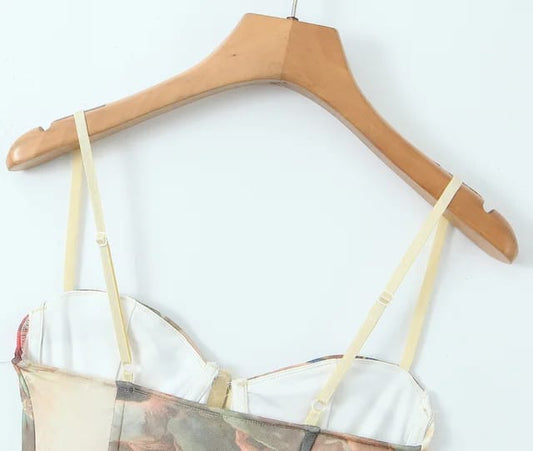 Top tipo corset vintage