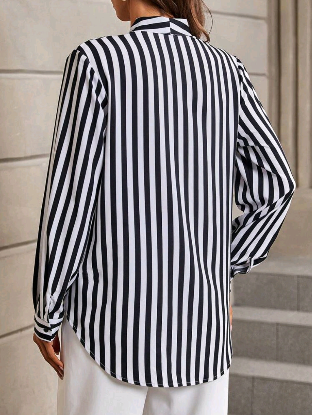 Blusa Manga larga rayas negras