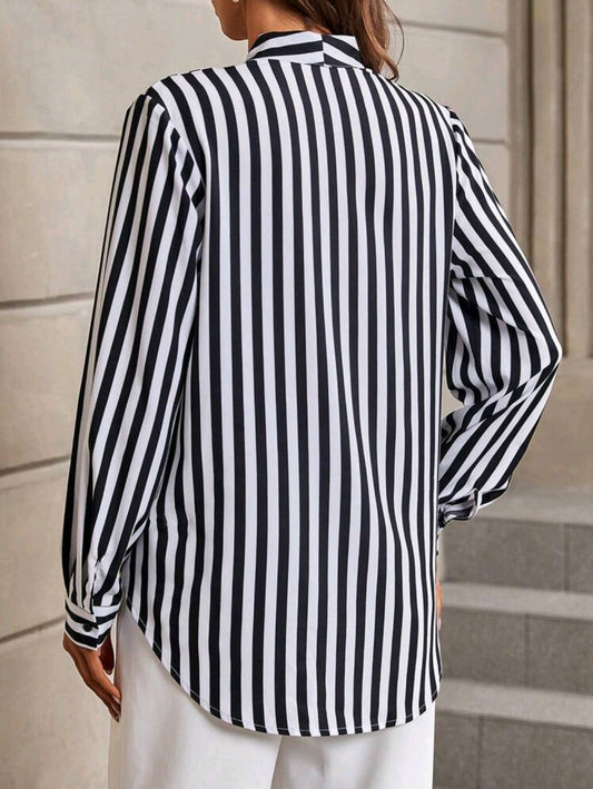 Blusa Manga larga rayas negras