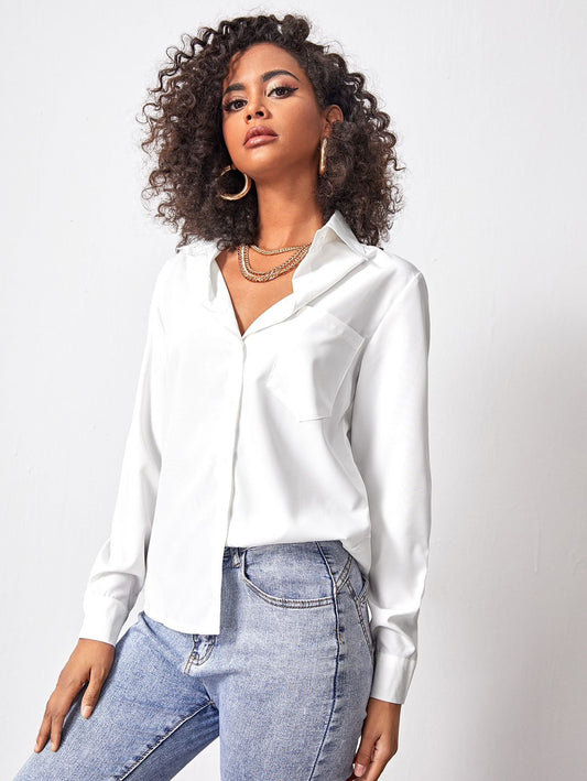Blusa blanca manga larga