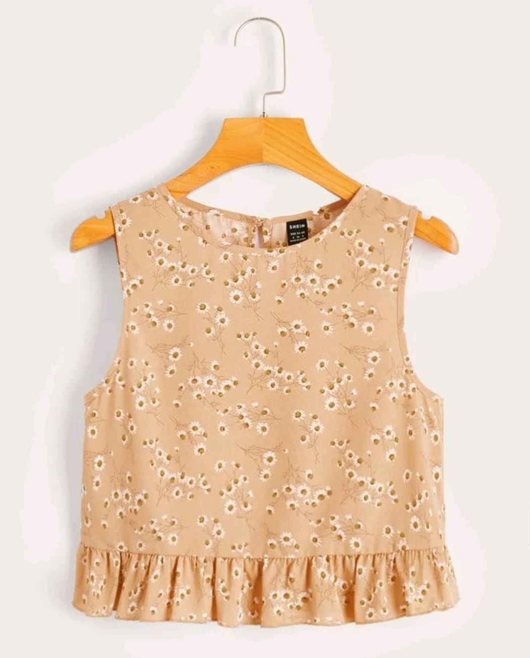 Top Crema con estampado Flores