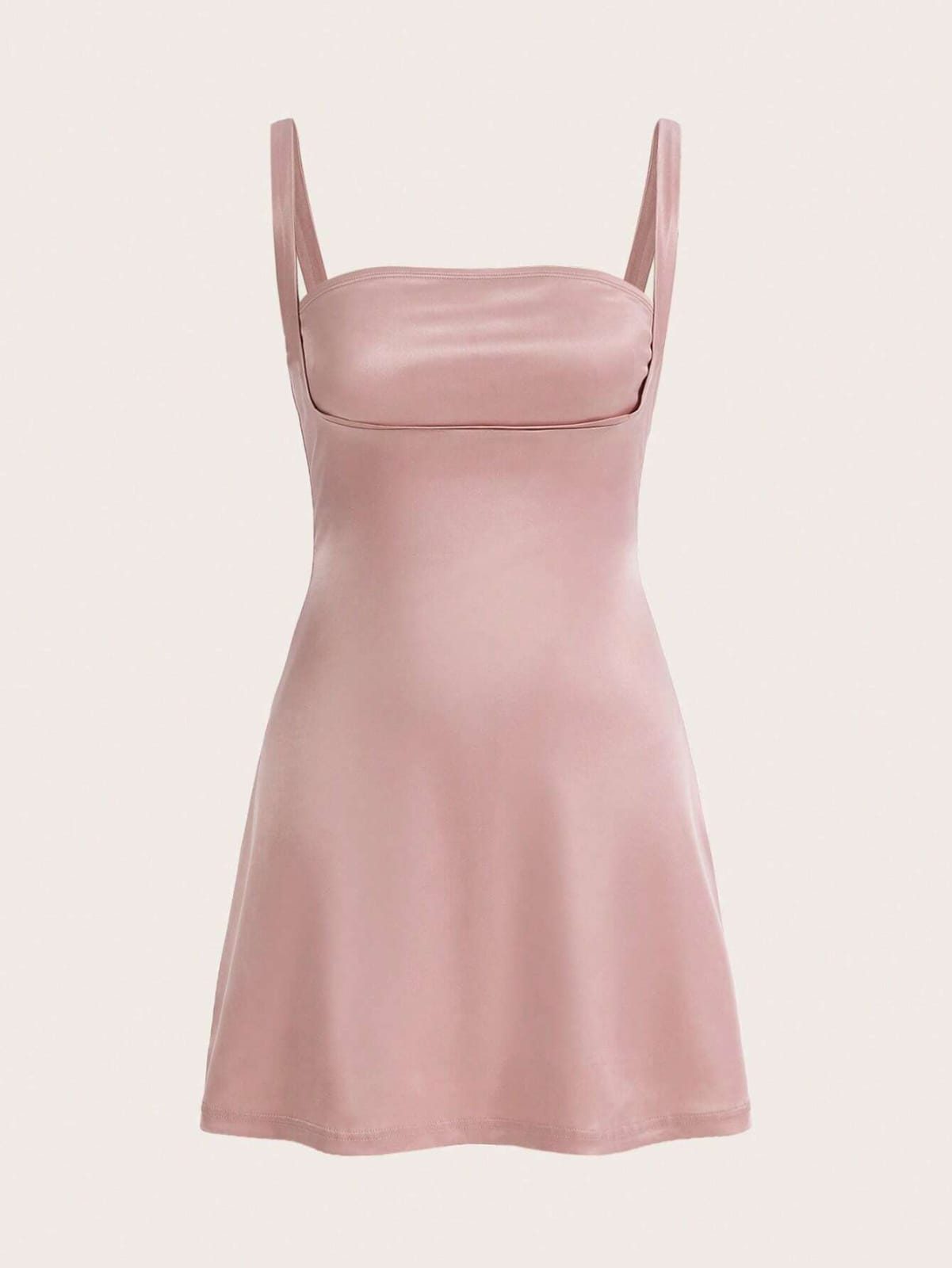 Vestido rosa ajustado en el pecho