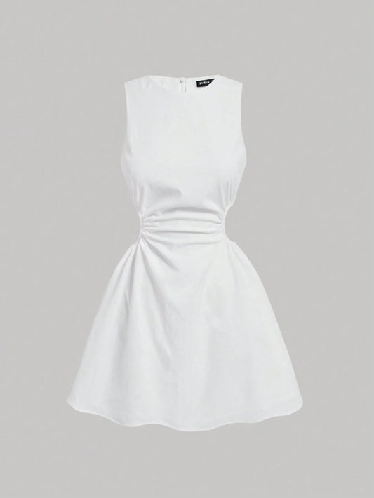 Vestido blanco tipo burbuja