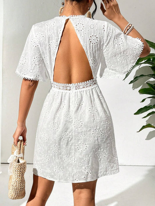 Vestido blanco espalda abierta