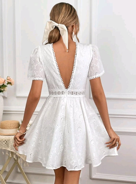 Vestido blanco espalda abierta